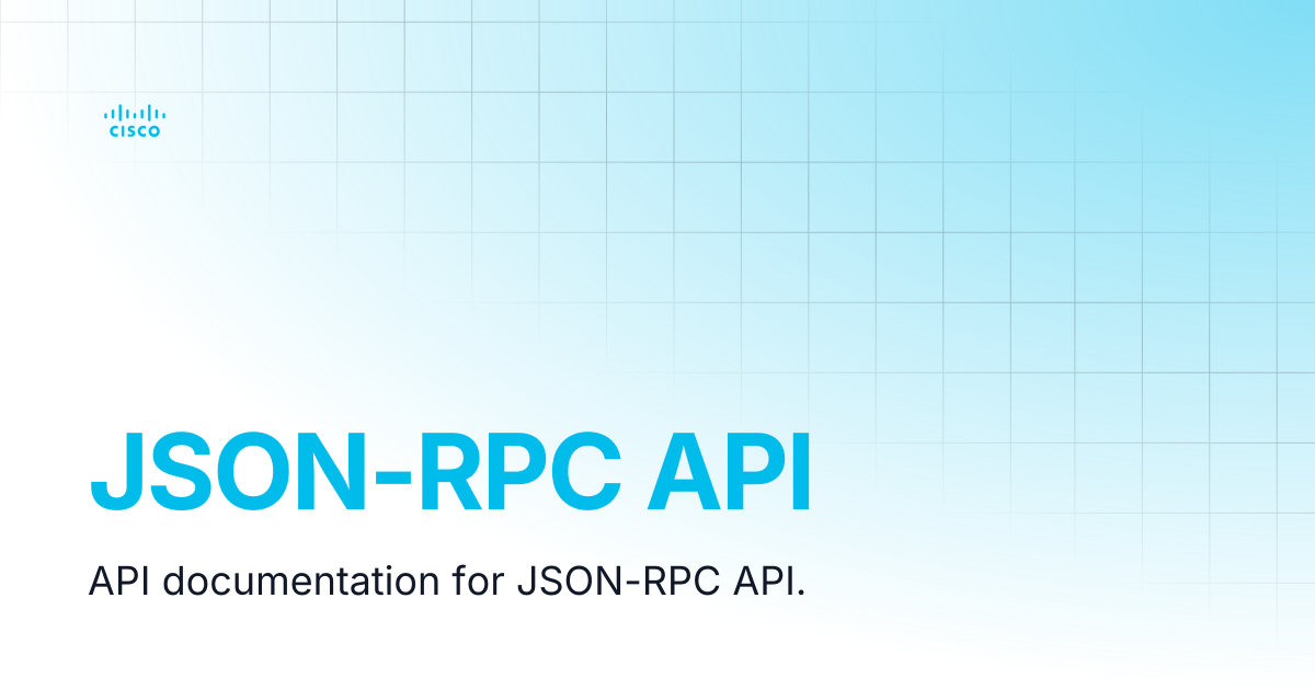 JSON-RPC API | Guides and References NSO 6.2 (EoL) | Cisco Crosswork ...