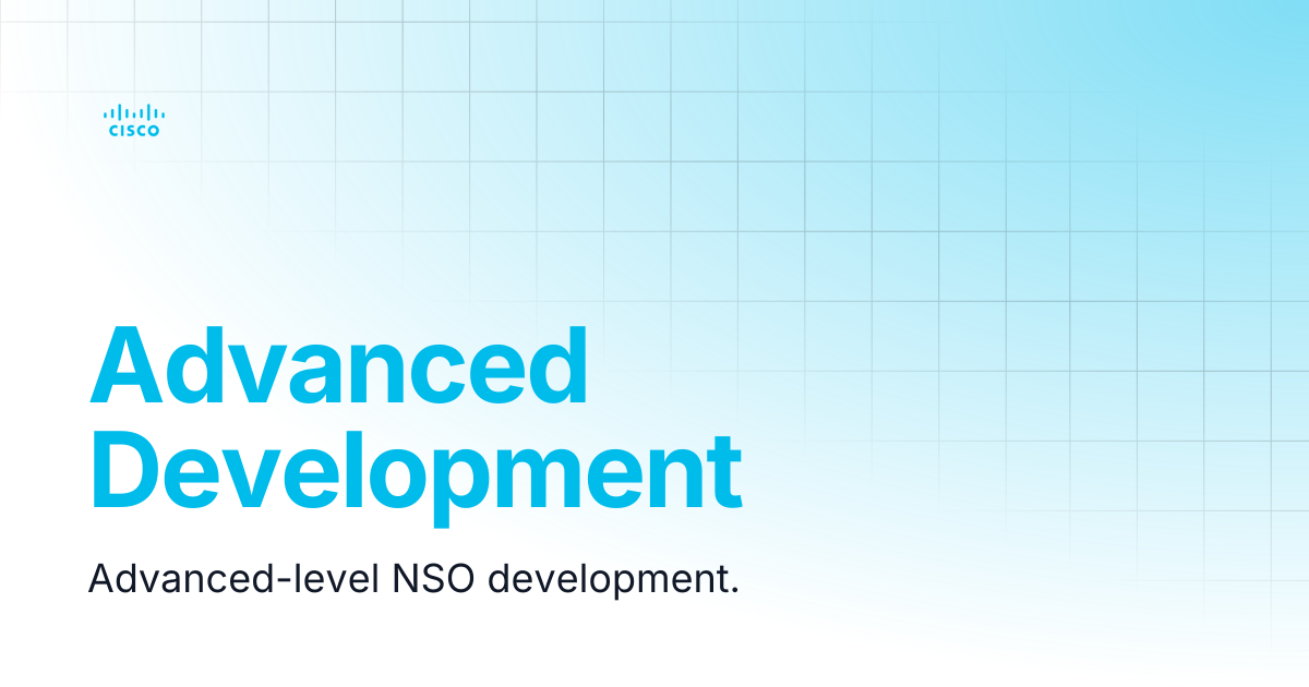 Advanced Development | Guides and References NSO 6.3 (EoM) | Cisco ...