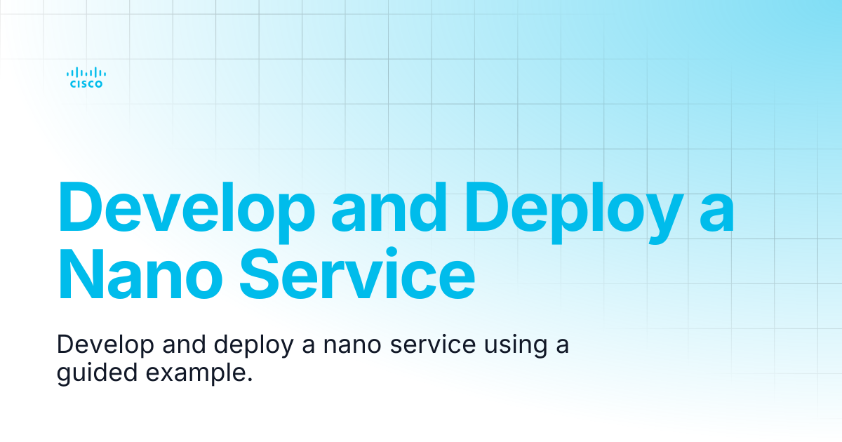 Develop and Deploy a Nano Service | Guides and References NSO 6.5 ...