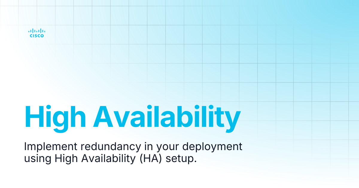 High Availability | Guides and References NSO 6.6 | Cisco Crosswork NSO ...
