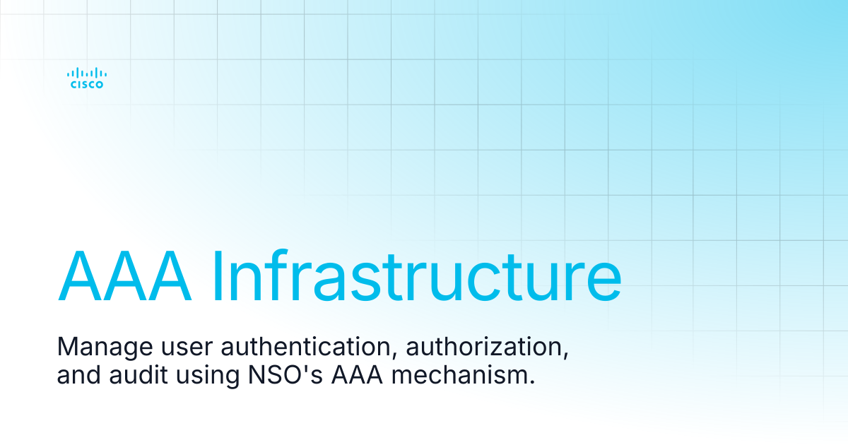 AAA Infrastructure | Guides and References NSO 6.6 | Cisco Crosswork ...