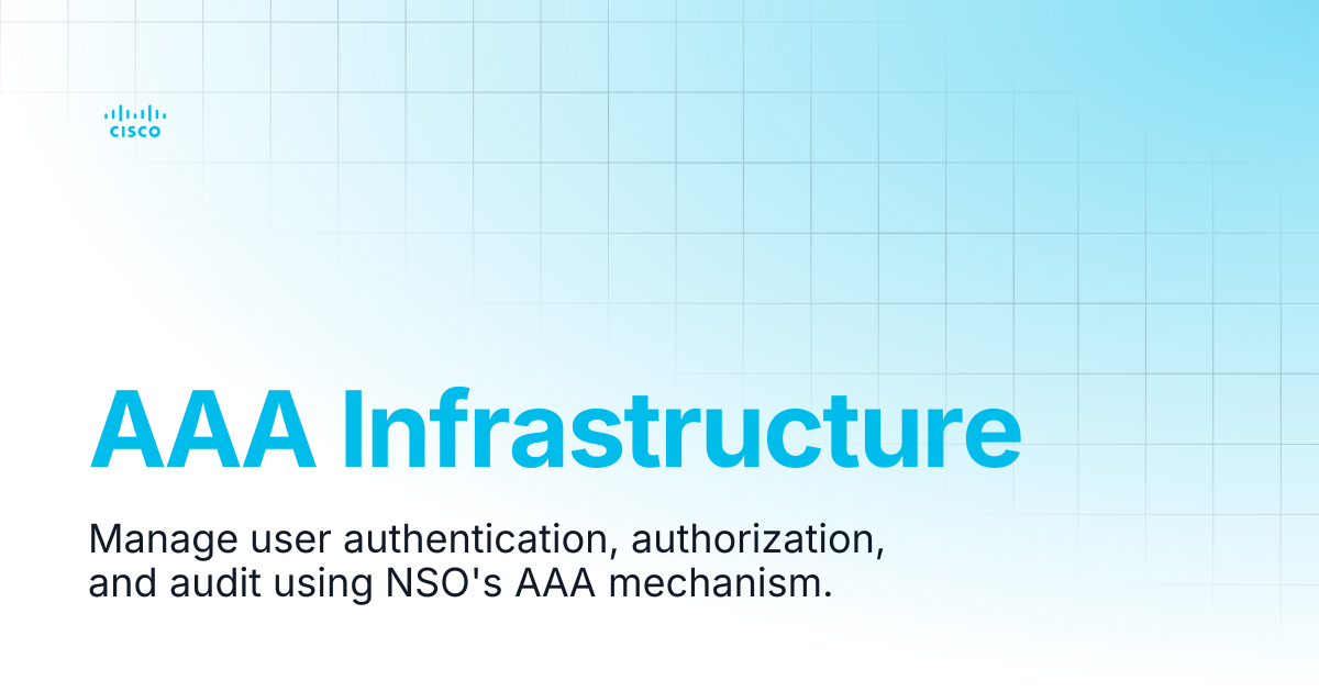 AAA Infrastructure | Guides and References | Cisco Crosswork NSO ...
