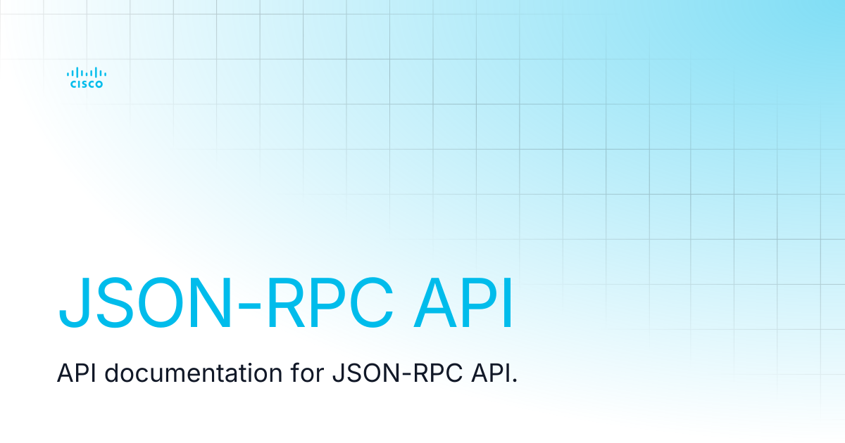 JSON-RPC API | Guides and References | Cisco Crosswork NSO Documentation