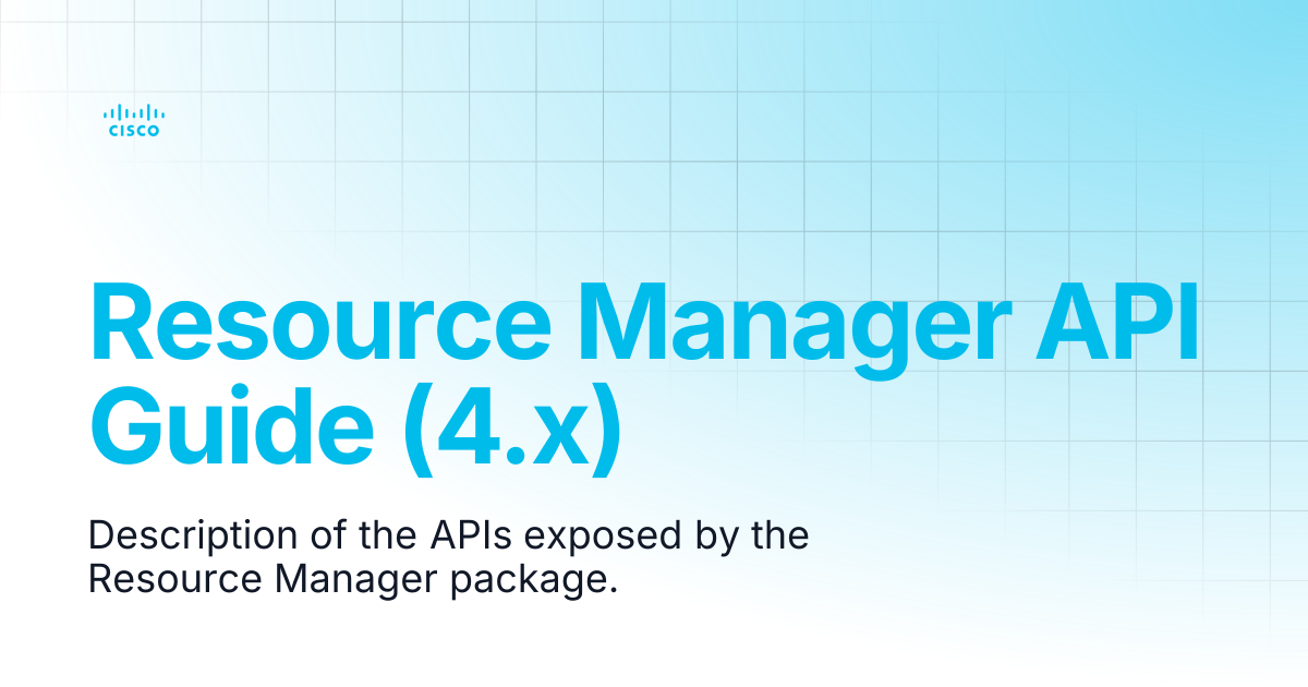 Resource Manager API Guide (4.x) | NSO Resources | Cisco Crosswork NSO ...