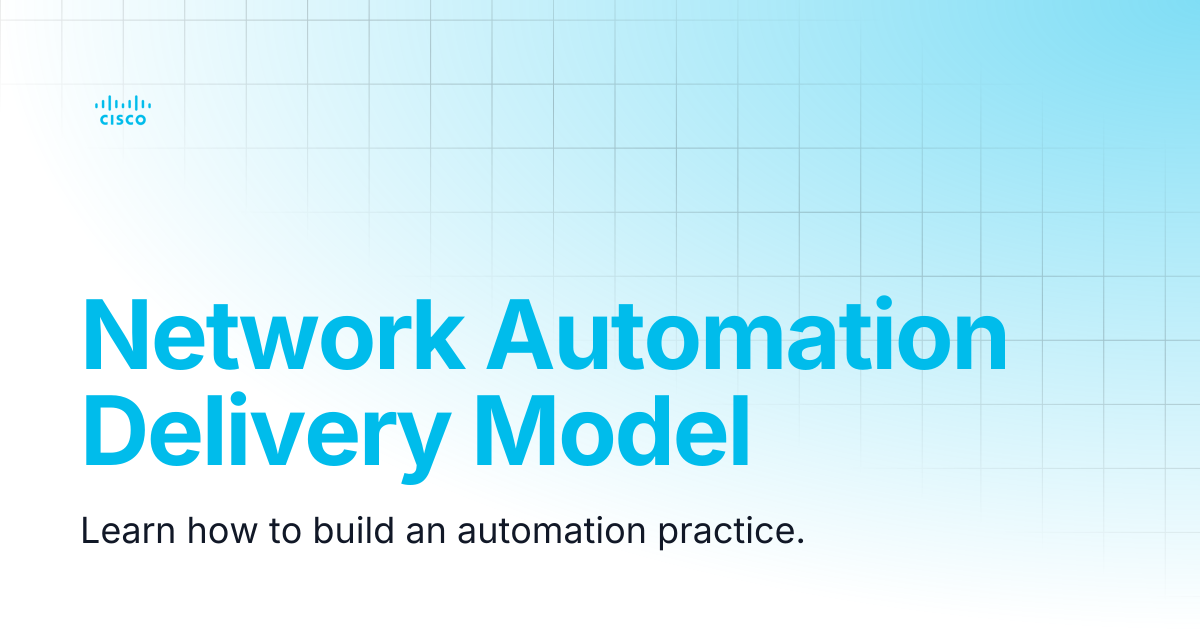 Network Automation Delivery Model | NSO Resources | Cisco Crosswork NSO ...